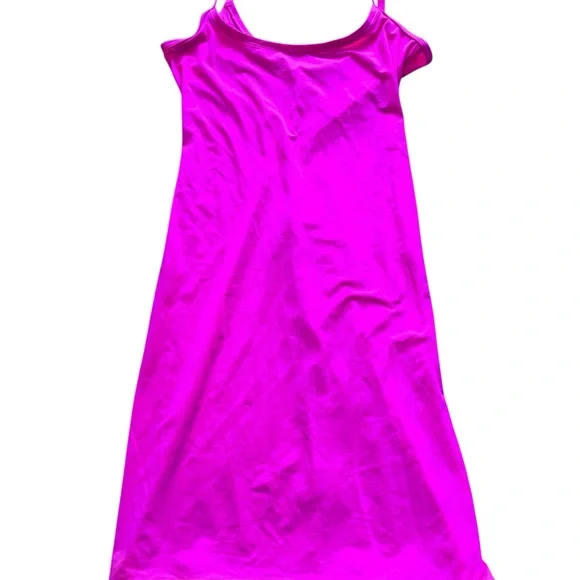 Skims Hot Pink Slip Dress Size S Bodycon Spaghetti Strap Shapewear Mini Dress - Picture 2 of 4